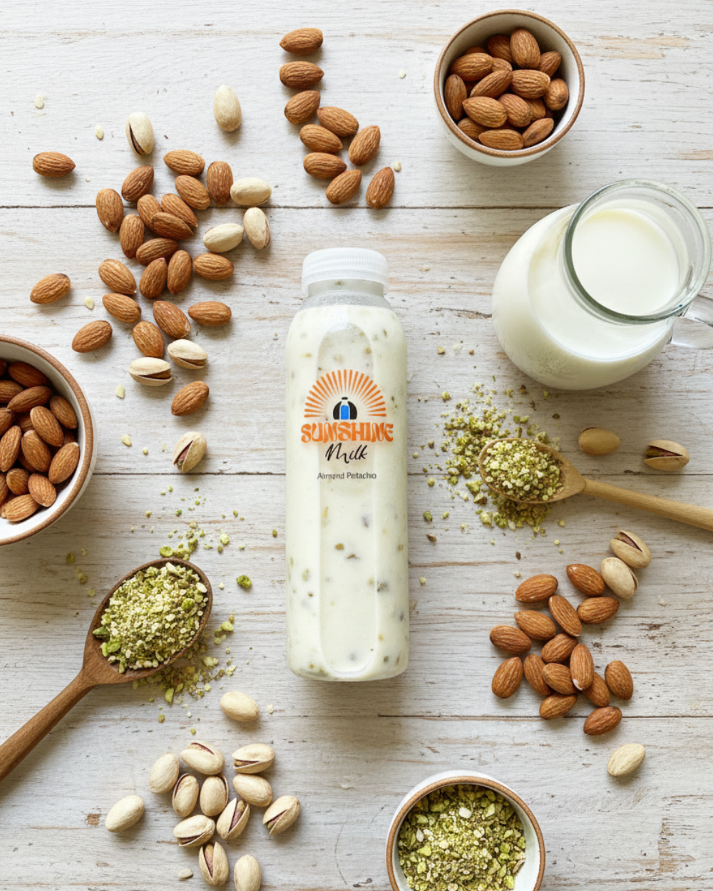 Almond Pistachio Milk - 12 OZ Bottle